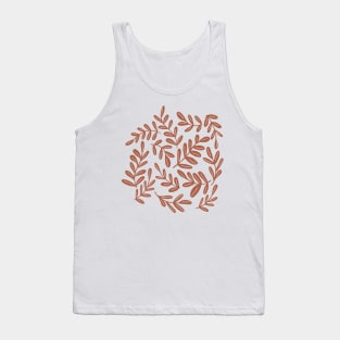 Autumn forest leaves in terracota Tank Top